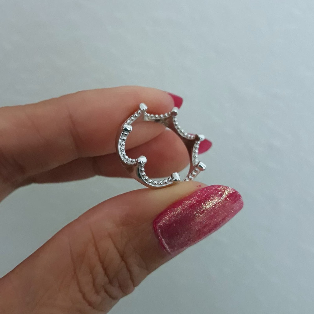 925 Sterling Silver Crown Ring - Picture 4 of 5